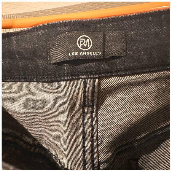 RFM Los Angeles MIA High Rise Boot Cut Ripped Distressed Dark Blue Jeans Size 22 - Picture 8 of 16